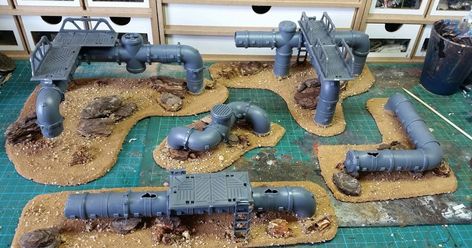 A while back I managed to get hold of some of the plastic mantic pipework that was part of the deadzone 2nd edition kickstarter.   This has ... Ork Terrain, Warhammer Scenery, 40k Scenery, Warhammer 40k Necrons, Miniature Terrain, Warhammer Terrain, 40k Terrain, Game Terrain, Miniature Gaming