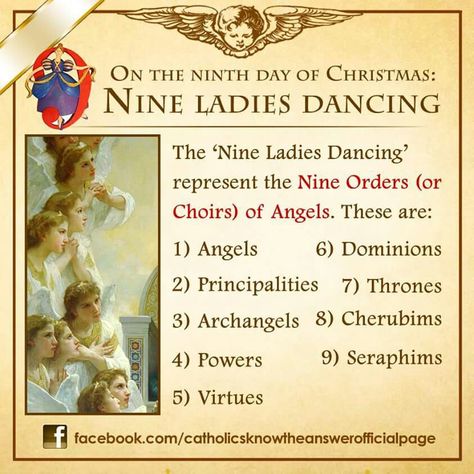 9th day of Christmas 9th Day Of Christmas, Nine Ladies Dancing, Ladies Dancing, Catholic Theology, Catholic Answers, Catholic Christmas, Catholic Beliefs, Faith Formation, Christmas Poems