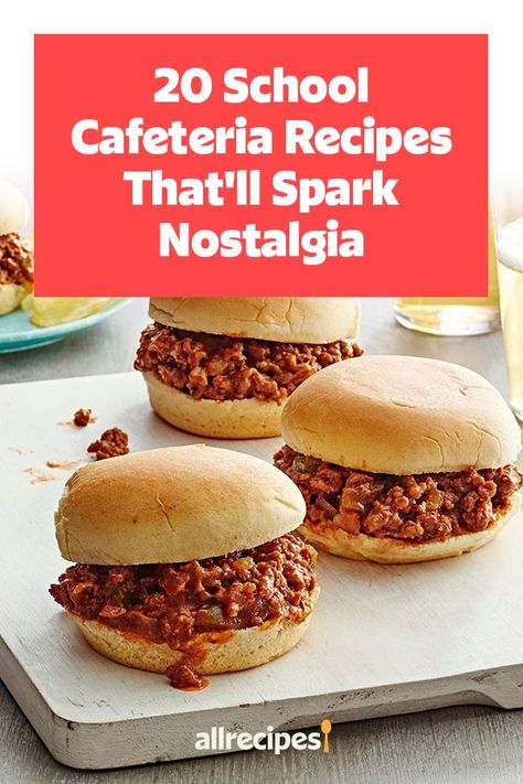 Lunchroom Food Ideas, Cafeteria Sloppy Joe Recipe, School Cafeteria Sloppy Joes, School Food Service Recipes, School Cafeteria Sloppy Joe Recipe, Nostalgic School Lunch, Usda School Lunch Recipes, Vintage Cafeteria Recipes, Vintage School Recipes