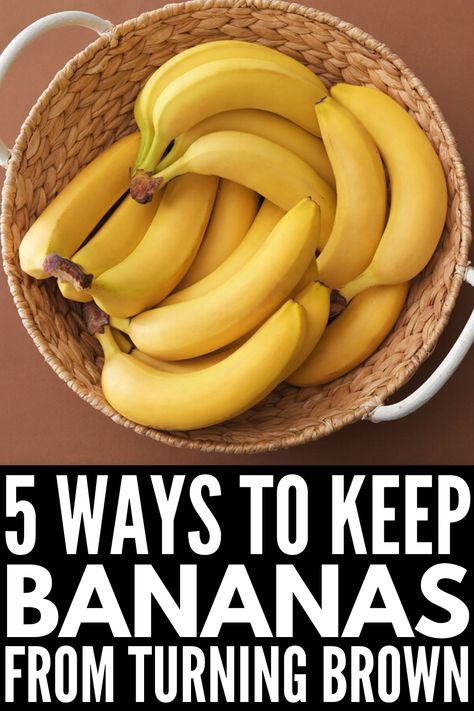 Keep Bananas From Turning Brown, How To Store Bananas, Banana Storage, Keep Bananas Fresh, Ripe Banana Recipe, Low Carb Easy, Fruit And Vegetable Storage, 140 Pounds, Banana Recipes