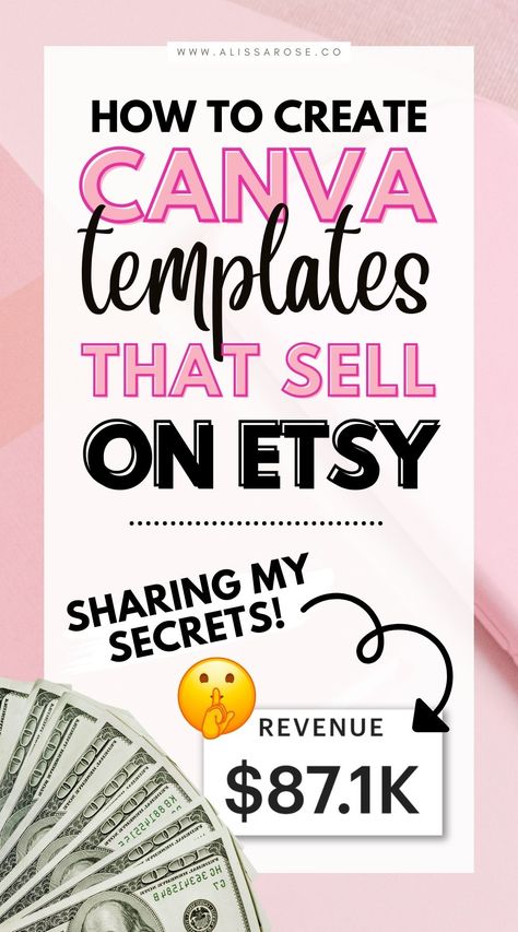 Learn how to sell Canva templates on Etsy and start making money from home selling digital products. In this blog post you’ll learn how to start selling digital products on Etsy the easy way… by creating Canva designs and listing them for sale on Etsy (no prior design experience necessary!) Sell Canva Templates, Selling Digital Products On Etsy, Business Canvas, Starting An Etsy Business, Canvas Learning, Home Selling, Selling Digital Products, Etsy Success, Etsy Seo