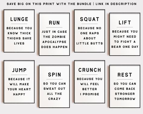 gym decor | spinning wall art | sweat out the crazy | gym wall art | home gym decor | gym printable | motivational print | digital download DIGITAL | Instantly DOWNLOAD and PRINT this printable wall art to give your wall decor a refresh. Printable art saves you delivery time and shipping costs. These also make great gifts! To help you print your new artwork a simple how-to print guide is included in your download. ❖ Save over 50% by choosing the home gym gallery wall set bundle (9 prints include Home Gym Wall Art Funny, Home Gym Decor Artwork, Farmhouse Workout Room, Home Gym Artwork, Tonal Home Gym Decor, Garage Gym Decor, In Home Gym Ideas Small Spaces, Home Gym Wall Art, Gym Printables