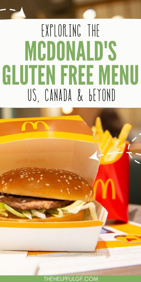 Gluten Free Travel Food, Gluten Free Fast Food, Food Gluten Free, Free Mcdonalds, Gluten Free Travel, Vanilla Smoothie, Gluten Free Buns, Gluten Free Restaurants, Gluten Free Menu