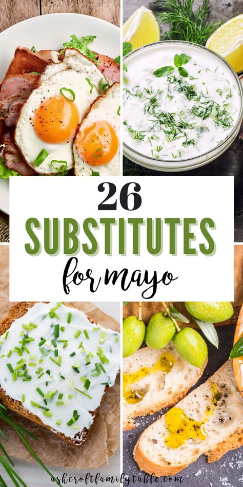 Mayonnaise Substitute Healthy, Substitute For Mayonnaise, Mayo Substitute, Healthy Mayo, Cold Pasta Dishes, Yellow Squash Casserole, White Bean Dip, Vegan Substitutes, Healthy Substitutions