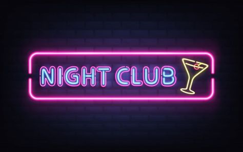 Night club, cocktail bar bright neon ret... | Free Vector #Freepik #freevector #frame #vintage #party #light Club Neon Sign, Display Names, Club Name, Marco Vintage, Neon Retro, Neon Signs Quotes, Bar Image, Free Psd Flyer Templates, Club Lighting