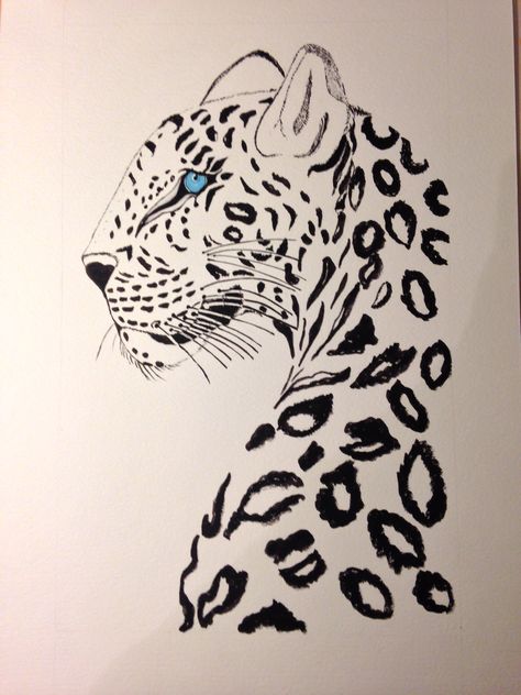 Jaguar Drawing Sketches, Leapord Drawings, Leopard Drawing Sketch, Leopard Painting Acrylic, Leopard Drawing Easy, Leopard Line Art, Snow Leopard Painting, Leopard Sketch, Snow Leopard Drawing