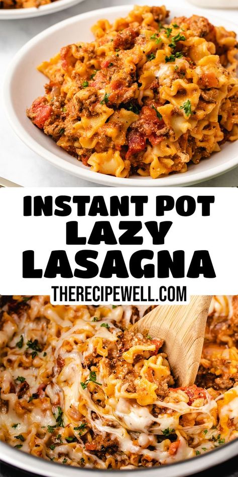 Instant Pot Lazy Lasagna, Lazy Lasagna Recipe, Instant Pot Lasagna Recipe, Noodles Sauce, Lasagna Easy, Lazy Lasagna, Pot Noodle, Instant Pot Pasta Recipe, Pot Lasagna