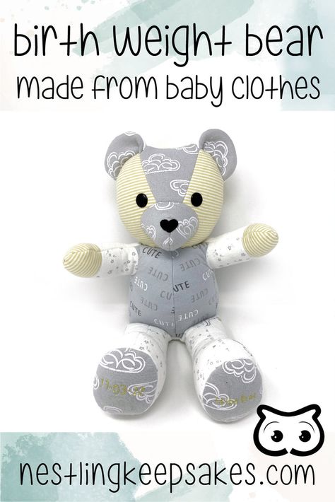 CUTE Birth Weight Memory Bear! Yellow Baby Clothes, Baby Clothes Blanket, Keepsake Bear, Yellow Baby, Memory Bear, Baby Weight, Bespoke Gifts, Baby Yellow, Baby Keepsake