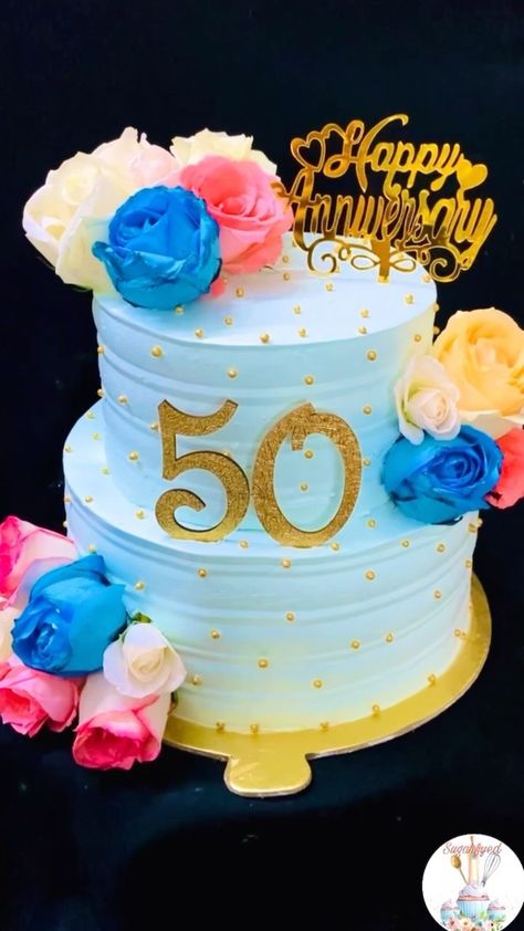 sugarfyed_by_ishita on Instagram: Golden Jubilee Cake✨♥️🌎 #sugarfyed #sugarfyedbyishita #cakes #cakesofinstagram #baker #yummy #baking #love #eat #foodie #food #dessert… Golden Jubilee Cake, Jubilee Cake, Golden Jubilee, Love Eat, Food Dessert, Foodie Food, Anniversary Cake, Birthday Cake, Dessert