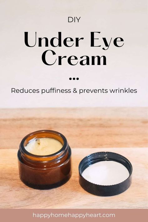 This easy DIY eye cream recipe is amazing! It's made with 100% all natural ingredients. This is the best homemade eye cream for wrinkles. It's also a great DIY eye cream for dark circles. I love this homemade under eye cream recipe. #EyeCream #SkinCare #DIY #Homemade Homemade Eye Cream Recipes, Diy Under Eye Cream, Diy Eye Cream Recipe, Eye Cream Recipe, Homemade Eye Cream, Natural Eye Cream, Diy Eye Cream, Under Eye Cream, Eye Cream For Dark Circles