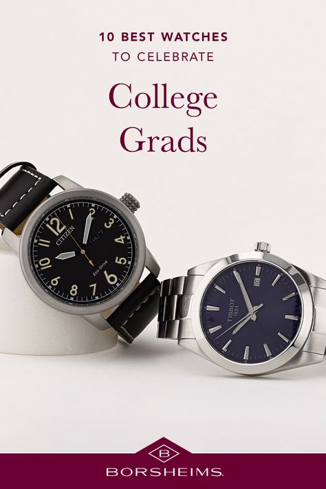 Struggling to find a gift for a recent college graduate? Check out this list of the best watches for college grads, according to a watch enthusiast. College Graduation Gifts For Him, Graduation Gifts For Boys, Bluetooth Watch, College Graduate, Best Watches, Inspo Board, Young Men, College Graduation, Cool Watches