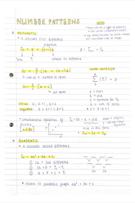 find more on my stuvia #numberpatterns #sequencesandseries #mathsnotes Maths Notes, Simultaneous Equations, High School Curriculum, Pattern Grading, Science Writing, Senior Year Of High School, 12th Maths, Study Flashcards, Math Notes