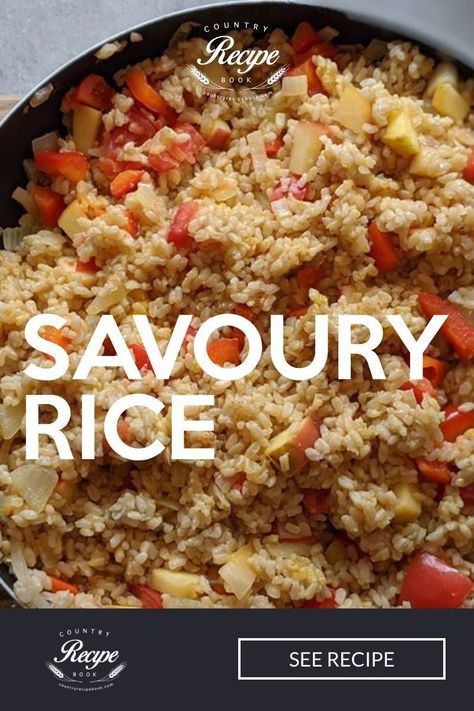 Usually when you use brown rice as well as the other ingredients in Asian dishes, you add strong flavours like soy sauce or brown sugar. These additions, while tasty, mask the natural flavours. Savoury Rice Recipe, Savory Rice, Country Recipes, Rice Ingredients, Rice Dishes, Asian Dishes, Breakfast Recipes Easy, Natural Flavors, Rice Recipes