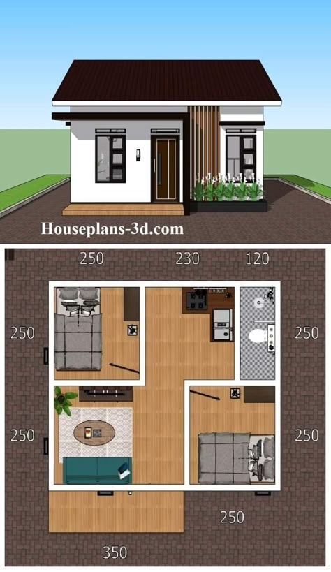 Building A Small House, Small House Blueprints, Little House Plans, Small House Layout, Small House Design Exterior, House Floor Design, Building Plans House, Building House Plans Designs, A Small House