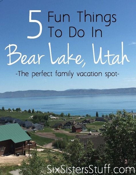 Fun Family Vacation Ideas, Bear Lake Idaho, Utah Living, Utah Activities, Bear Lake Utah, Travel Utah, Family Vacation Ideas, Utah Vacation, Utah Adventures