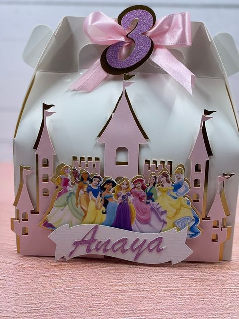 Princess Gable Box Princess Favor Box Disney Princess Favor | Etsy Princess Treat Boxes, Disney Princess Favor Boxes, Princess Gable Boxes, Princess Favor Boxes, Disney Princess Candy Bags, Disney Princess Party Bags, Gable Boxes Ideas Birthday Parties, Princess Candy Bags, Party Box Ideas