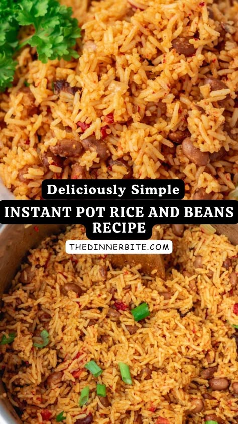 Craving a delicious, easy-to-make meal? 🤤 Look no further! Try this amazing Instant Pot Rice and Beans recipe that's perfect for busy weeknights or last-minute gatherings! 🌯🥘 You'll love how tender and flavorful the rice and beans turn out in this pressure cooker. Don't forget to save this pin for your next meal plan! 📌 Pressure Cooker Rice Recipes, Rice And Beans In Rice Cooker, Instant Pot Beans And Rice, Rice And Beans Instant Pot, Instant Pot Rice And Beans, Rice Beans Recipe, Instant Pot Rice Recipes, Pressure Cooker Beans, Rice With Beans