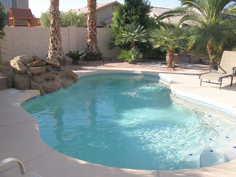 House vacation rental in Goodyear from VRBO.com! #vacation #rental #travel #vrbo Kidney Shaped Pool, White Pool, Small Patio Design, Rectangle Pool, Small Outdoor Patios, Building A Swimming Pool, Modern Patio Design, Pool Shapes, Outdoor Patio Designs