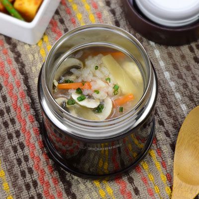 Vacuum Insulated Food Jars Recipes | Zojirushi.com Thermos Cooking, Soup With Rice, Thermal Cooker, Thermos Food Jar, Jar Recipes, Food Jars, Korean Beef, Filling Food, Meals In A Jar