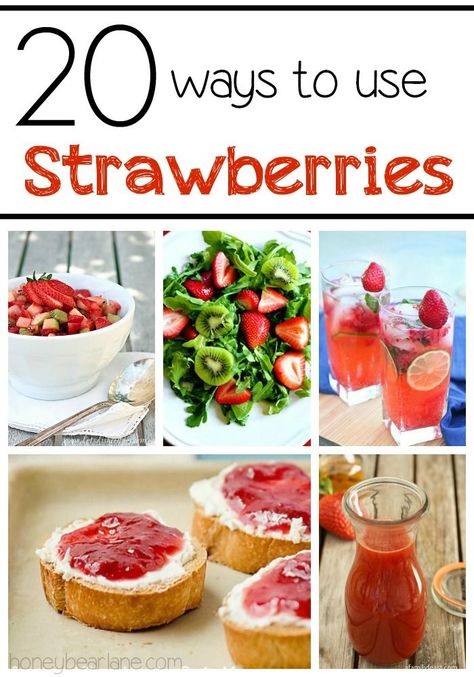 20 Ways To Use Strawberries #strawberries #dessert #healthyrecipes Use Up Zucchini, Recipe Strawberry, Harvest Time, Fresh Strawberries, Disease Prevention, All Food, Perfect Timing, Yummy Sweets, Summer Treats