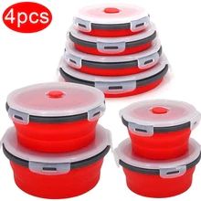 food and drinks - Buy food and drinks with free shipping on AliExpress Silicone Food Container, Rv Storage Solutions, Collapsible Bowl, Camper Organization, Rv Kitchen, Lunch Box Set, Microwave Bowls, Portable Food, Refrigerator Organization