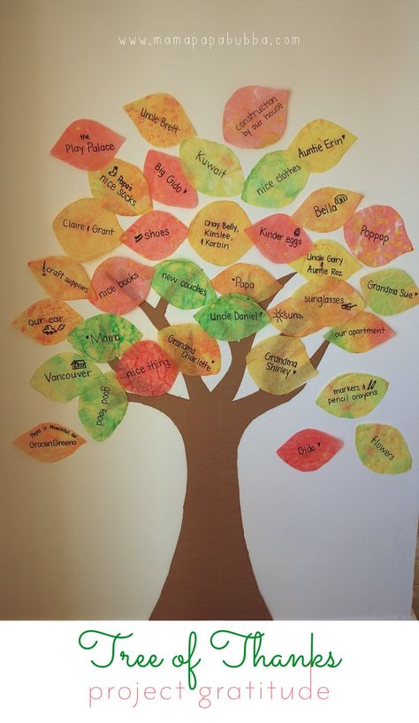 Tree of Thanks Activity for the kids. Perfect for Thanksgiving!  Head over and see this cute idea! #projectgratitude Gratitude For Preschoolers, Tree Of Thanks, Gratitude Activities For Kids, Gratitude Worksheet, Gratitude Crafts, November Art, Therapy Interventions, Fun Experiments, Gratitude Tree