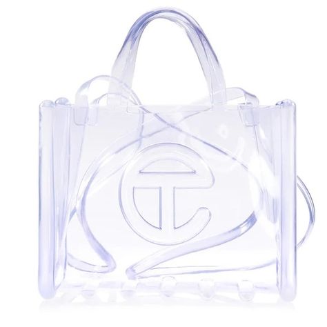 Telfar X Melissa Medium Jelly Shopper - Clear Telfar Bags, Jelly Slides, Eyfs Activities, Handbag Essentials, Fluid Design, Concert Festival, Pretty Bags, Cute Purses, Clear Bags