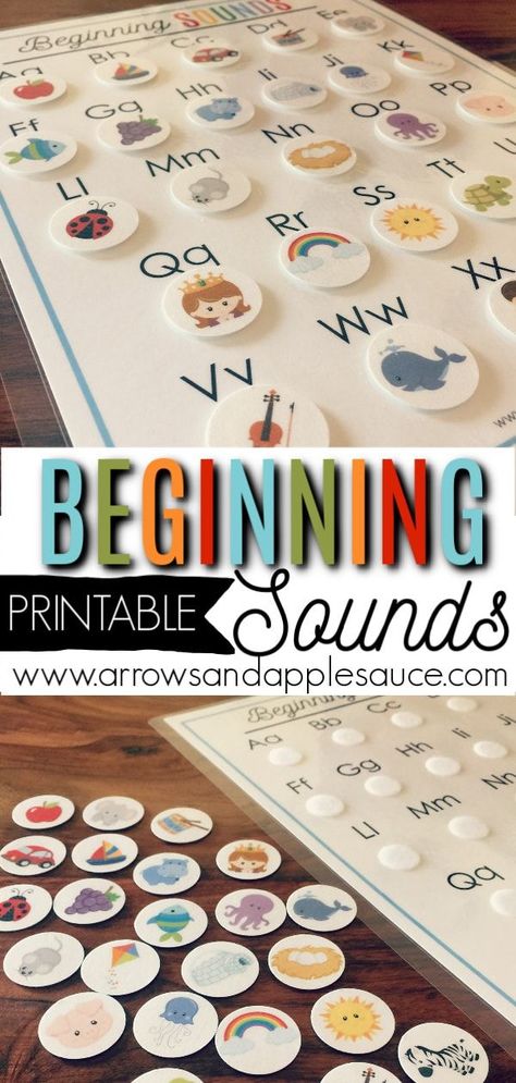 Learning beginning sounds, vowel sounds, and the alphabet is fun with this printable early reader bundle! We're well on our way to reading! #learningtoread #beginningsounds #classroomcharts #printableposters #homeschoolprintables #preschoolprintables #alphabetactivities #vowelsounds Beginning Sounds Activities, Alphabet Beginning Sounds, School Diy Ideas, Sounds Activities, Letter Sound Activities, Alphabet Sounds, Beginning Sound, Preschool Literacy, Printable Alphabet