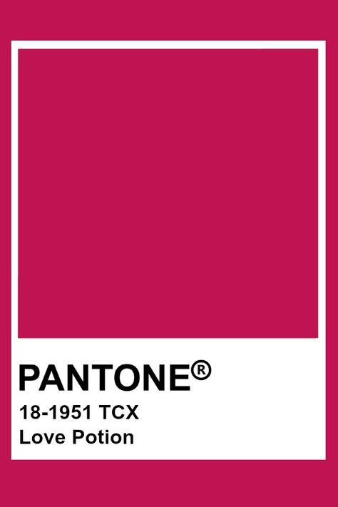 Pantone Love Potion Pink Pantone Colors, Fuschia Pantone, Hot Pink Pantone, Pink Pantone, Winter Deep, Pantone Colours, Pantone Color Chart, Pantone Swatches, Pantone Palette