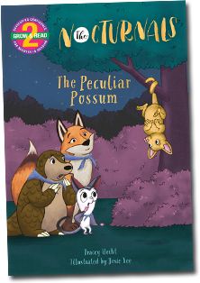 (Fabled Films Press) The Peculiar Possum  The Nocturnal Brigade is back with Tobin the pangolin, Bismark the sugar glider, and Dawn the fox as they encounter a strange animal hanging by its tail from a tree. At first, the brigade thinks this animal is weird and to be avoided, but soon they realize just how similar they all are. Unlikely Animal Friends, Basic Language, Teaching Life Skills, Nocturnal Animals, Sight Word Games, Teaching Life, Unusual Animals, Early Readers, Sugar Glider