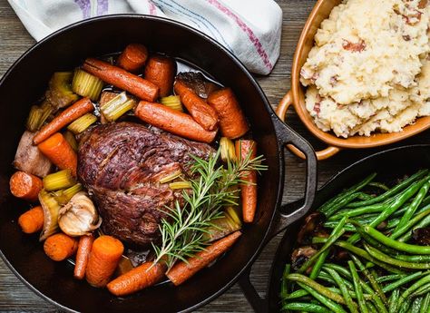 While not as tender as some cuts of beef, rump roast has enough marbling to roast or braise. Cooking rump roast in a Dutch oven helps retain flavor and moisture. Rump Roast Beef Recipes Oven, Rump Roast In Dutch Oven, Rump Roast Dutch Oven, How To Cook A Rump Roast In The Oven, Rump Roast In The Oven, Arm Roast, Dutch Oven Pot Roast, Oven Pot Roast, Rump Roast