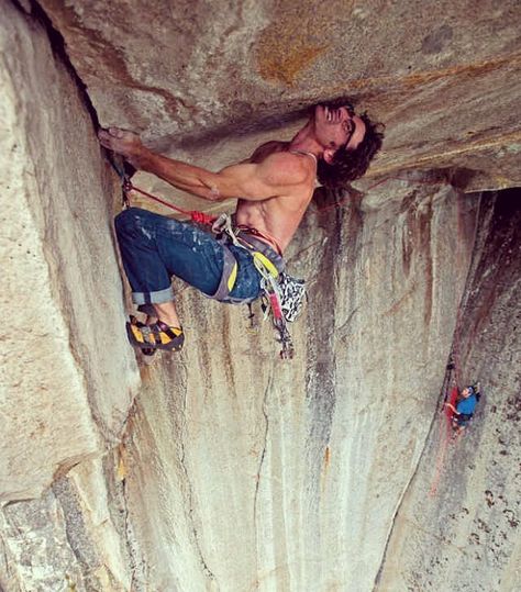 Cedar on his route The Gravity Ceiling (5.13a) a 30-foot roof on Higher Cathedral Rock in Yosemite California  Published on: climbing.com  #adrenaline #adventure #climbing #climb #rock #mountain #mount #cedar  #yosemite #yosemitenationalpark #california Climbing Tattoo, Panjat Tebing, Free Climb, Cathedral Rock, Yosemite California, Try Hard, Climbing Gear, Rock Climbers, Ice Climbing