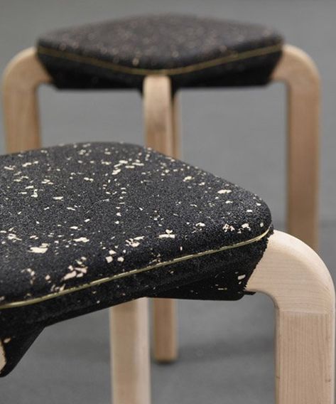 kalo's speckled 'macaron' seat uses locally recycled rubber for bee’ah co. Economy Design, Recycle Design, Eco Furniture, Cmf Design, Expect Nothing, Plastic Furniture, Modern Outdoor Furniture, Sustainable Furniture, Eco Design