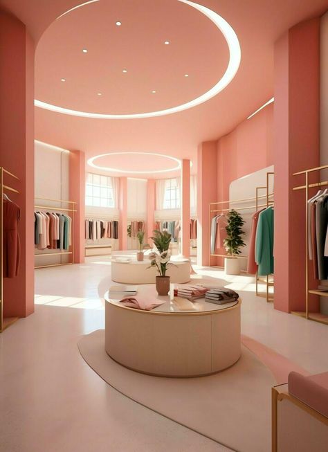 Women's fashion store in the shopping center or mall. Clothes store with mannequin. Shopping day concept by AI Generated Mall Clothes, Mall Outfit, Concept Shop, Green Color Schemes, Totally Spies, Shopping Day, Personal Project, Shopping Center, Best Interior