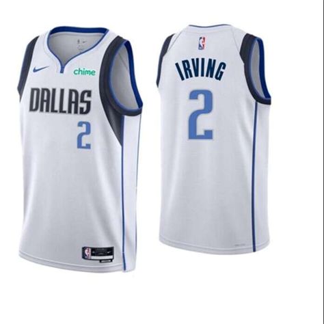 Kyrie Irving Jersey, Dallas Mavericks Basketball, Mavericks Basketball, Kyrie Irving, Dallas Mavericks, Basketball Jersey, Dallas, Blue White, Basketball