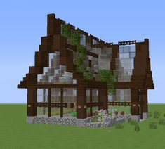 Green House Minecraft, Minecraft Gate, Chalet Minecraft, Minecraft Concept, Minecraft Greenhouse, Construction Minecraft, Minecraft Decoration, Fence Gates, Minecraft Things