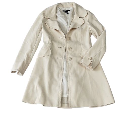 Zara Off-White Peacoat Off white peacoat in a coat dress style ... White Peacoat, Princess Madeleine, Coat Dress, No More, Zara, Off White, Closet, White