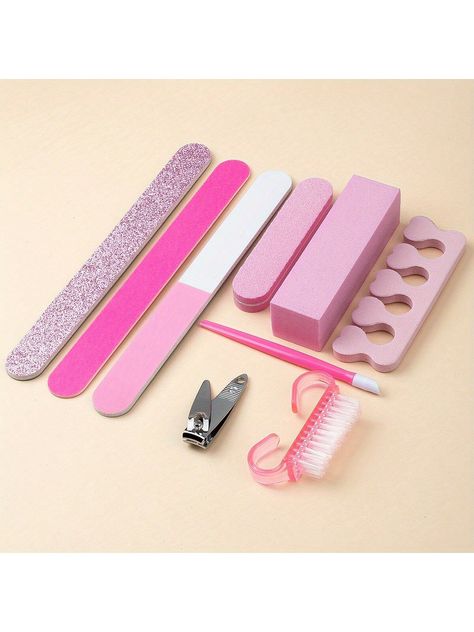 9pcs Nail Buffer Starter Kit Professional Nail File Block Nail Sanding Polishing Manicure Tool Set Suitable For Nail Salon And Home UseI discovered amazing products on SHEIN.com, come check them out! Nail Buffer Block, Nail Buffer, Foot Care, Manicure Tools, Nail Art Tools, Professional Nails, Tampon, Kids Beachwear, Nail File