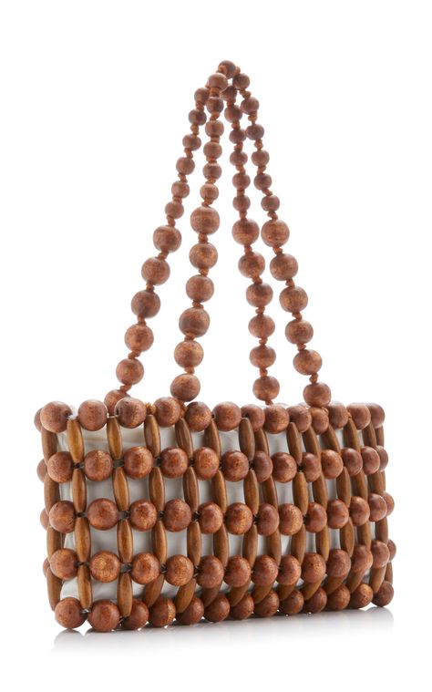 Cheap Beaded Natural Color Bags, Natural Beaded Bags For Summer, Beaded Bag Photography, Small Bags Diy, Elegant Beaded Brown Bag, Artisan Brown Beaded Bag, Beaded Clutch Bag, Modern Bag, Womens Designer Bags