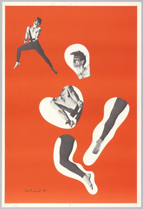 Poster, "Dancer on Orange Ground, after cover of magazine, Direction", 1939 Gallery Poster, Rand Paul, Trademark Design, Avant Garde Art, Paul Rand, Vintage Poster Design, Arte Popular, Poster Vintage, Design Museum