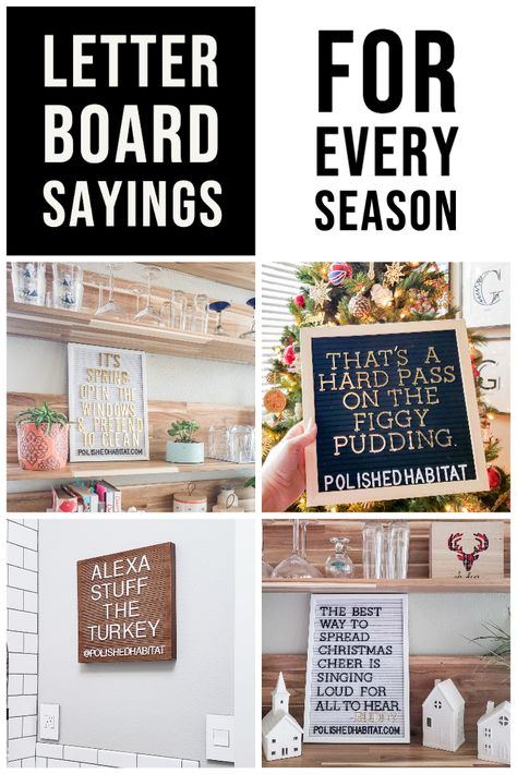 Do you need inspirational or funny ideas for letter boards? This post has the best unique sayings broken down by season including Christmas, Spring, Summer, Fall, Thanksgiving and more.  I love the TV quotes! Entryway Letterboard Ideas, Fall Funny Sayings, September Letter Board Ideas, Fall Memo Board Quotes, Spring Letter Board Quotes Funny, Thanksgiving Letterboard Quotes Funny, Fall Sayings For Letter Boards, Clever Letter Board Sayings, Fall Letterboard Ideas