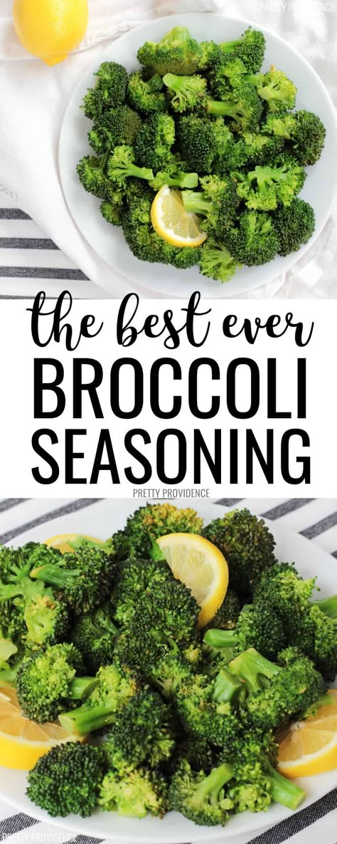 Seasoned Steamed Broccoli, Easy Steamed Broccoli, Broccoli Seasoning, Steamed Broccoli Recipes, Seasoned Broccoli, Broccoli Recipe, Diner Recept, Easy Veggie, Steamed Vegetables