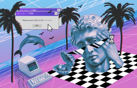 Vaporwave Wallpaper, Arte Peculiar, Vaporwave Art, Vaporwave Aesthetic, 80s Retro, Retro Futurism, New Wall, Wallpaper Pc, Electronic Music