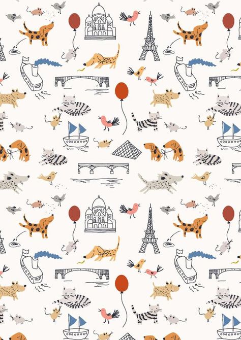 Little Cube Paris Wallpaper, Remodelista Paris Patterns, Conversational Prints, Motifs Textiles, Paris Wallpaper, Textil Design, 패턴 배경화면, Design Textile, Pattern Play, The Eiffel Tower