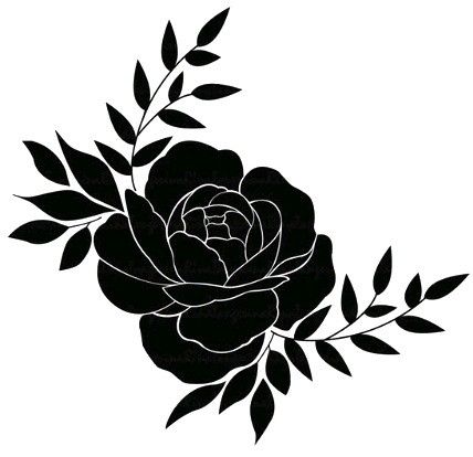 Solid Black Rose Tattoo, Small Black Flower Tattoo, Black Flower Tattoo Design, Black Rose Cover Up Tattoo, Silouette Tattoo Black, Small Solid Black Tattoo, Blackout Rose Tattoo, Easy Cover Up Tattoos, Solid Black Tattoo Cover Up