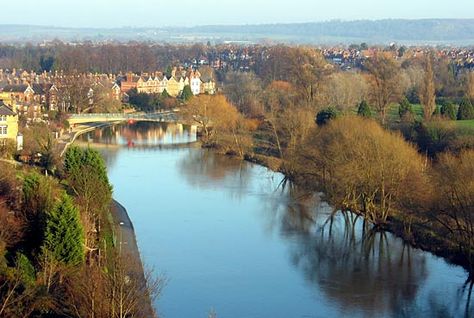 River Severn at Shrewsbury, Shropshire, Eng. River Severn, Uk History, Water Nymphs, Legends And Myths, Three Rivers, British Countryside, Canoe And Kayak, River Thames, World Heritage Sites