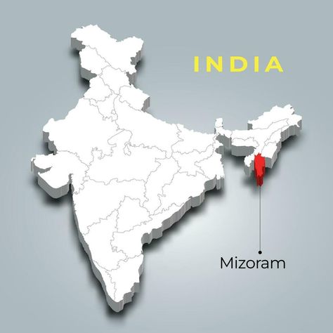 Mizoram state map location in Indian 3d isometric map. Mizoram map vector illustration Mizoram Map, Manipur State, Indian Map, Isometric Map, Dhoni Photos, 3d Isometric, Ms Dhoni Photos, India Map, Ms Dhoni