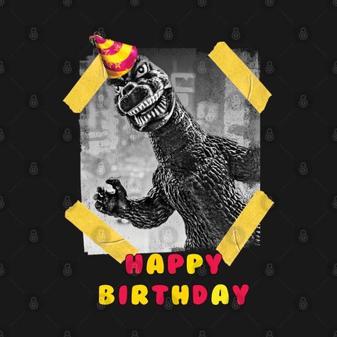 Godzilla Party Ideas, Godzilla Party, Godzilla Birthday Party, Godzilla Birthday, King Kong Vs Godzilla, Happy Birthday Design, Funny Happy Birthday, Funny Birthday Gifts, Monster Party