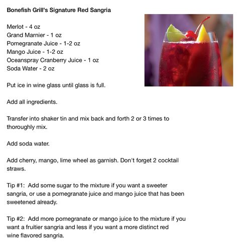 Bonefish Grill's Red Sangria Blackberry Sangria Bonefish, Bonefish Blackberry Sangria Recipe, Taylor Port Sangria, Volunteer Sayings, Bonefish Grill Recipes, Blackberry Sangria, Sangria Drink, Red Sangria Recipes, Bonefish Grill