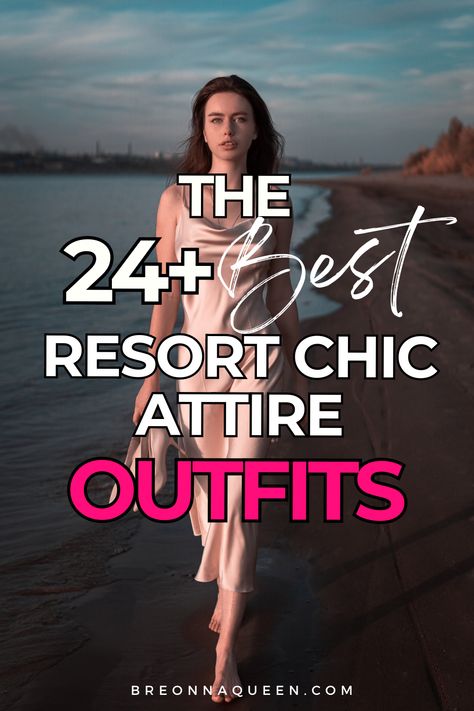 Resort Wear Shoes For Women, Resort Chic Attire Outfits, Outfits For Mexico Resort, Resort Chic Wedding Attire, Modest Resort Outfits, Resort Wear Women 2023, Celebrity Vacation Outfits, Elegant Resort Wear For Women, Sun Holiday Outfits Women